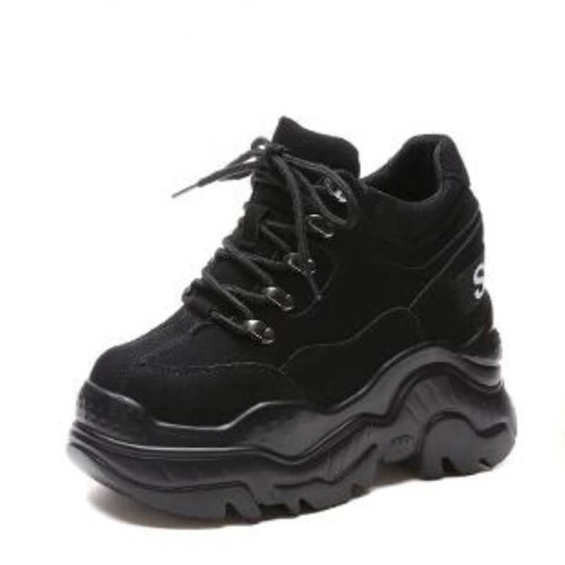 Nevada High Heel Women Thick Sole Shoe Leather Wedge Sneaker Waterproof Breathable Casual Shoes