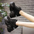 Nevada High Heel Women Thick Sole Shoe Leather Wedge Sneaker Waterproof Breathable Casual Shoes