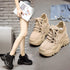 Nevada High Heel Women Thick Sole Shoe Leather Wedge Sneaker Waterproof Breathable Casual Shoes