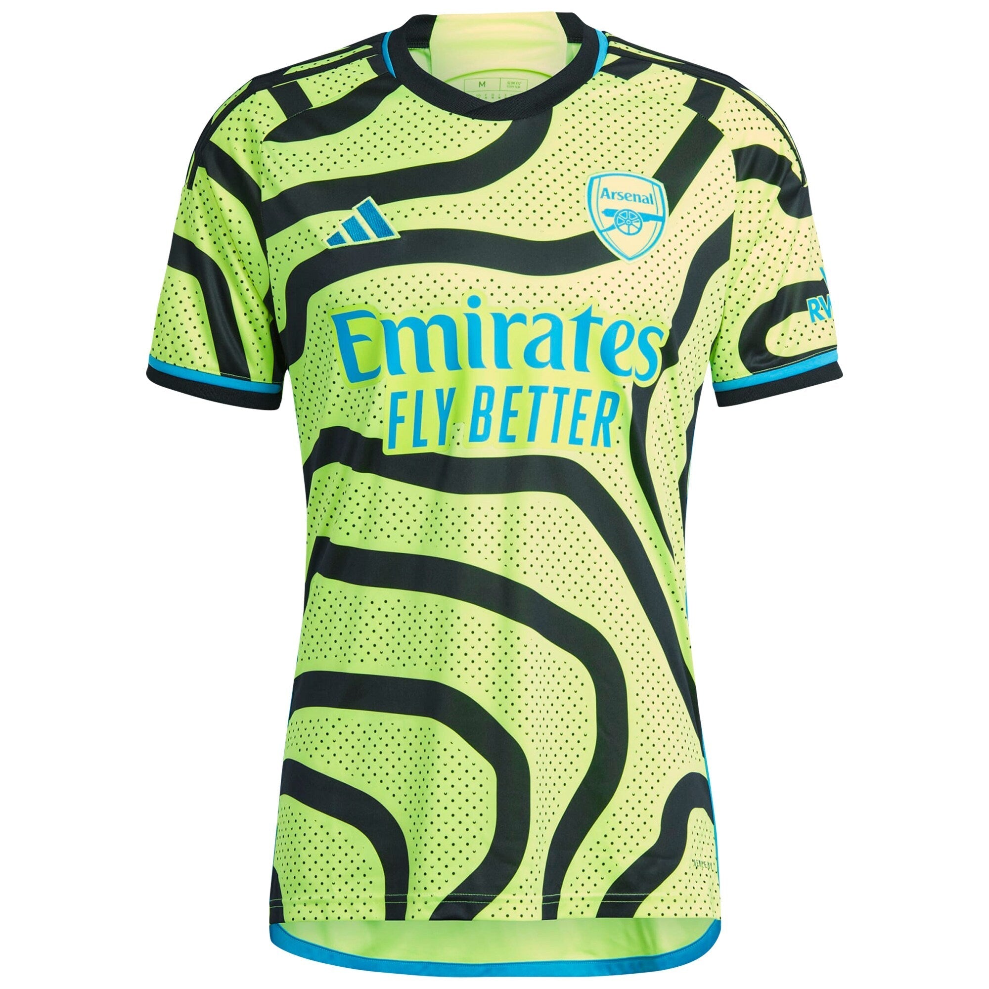 Declan Rice Arsenal adidas 2023/24 Away Player Authentic T-shirt - Yellow