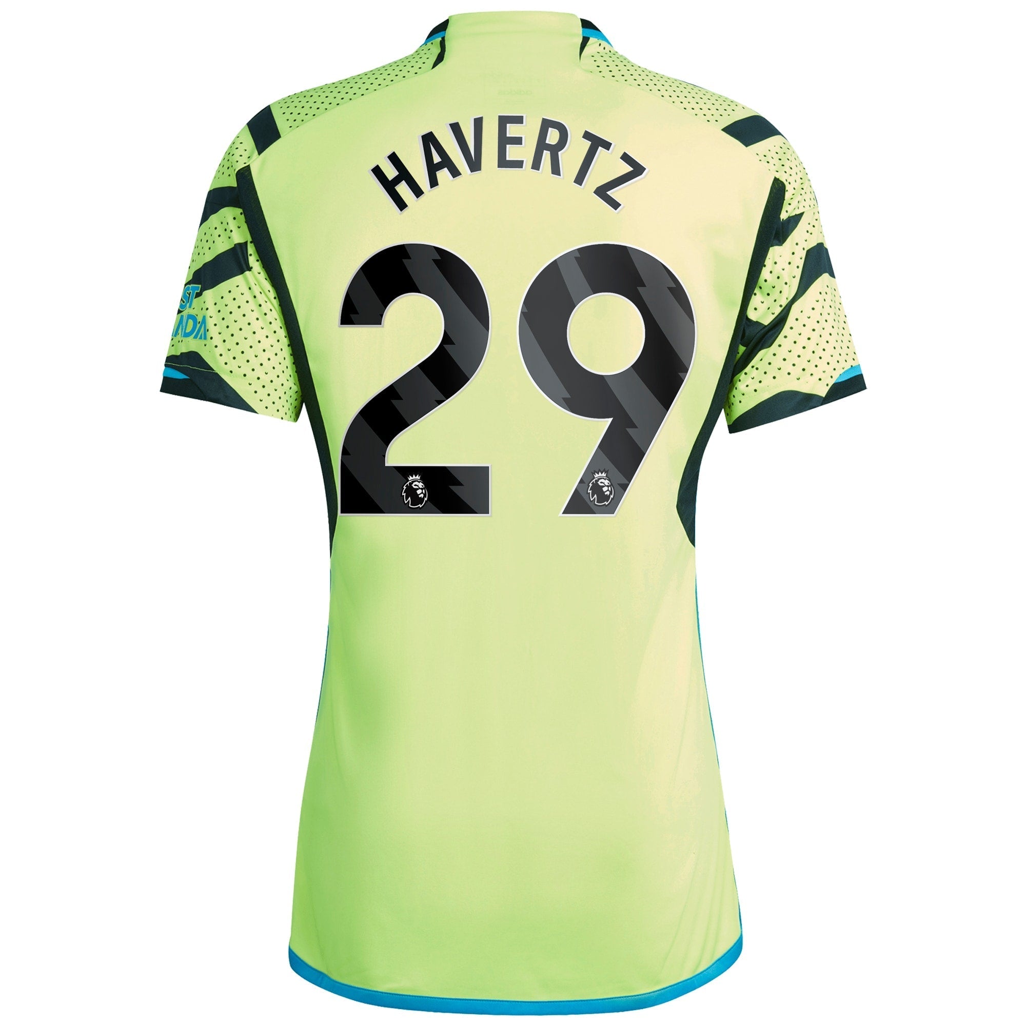 Kai Havertz Arsenal adidas 2023/24 Away Player Authentic T-shirt - Yellow