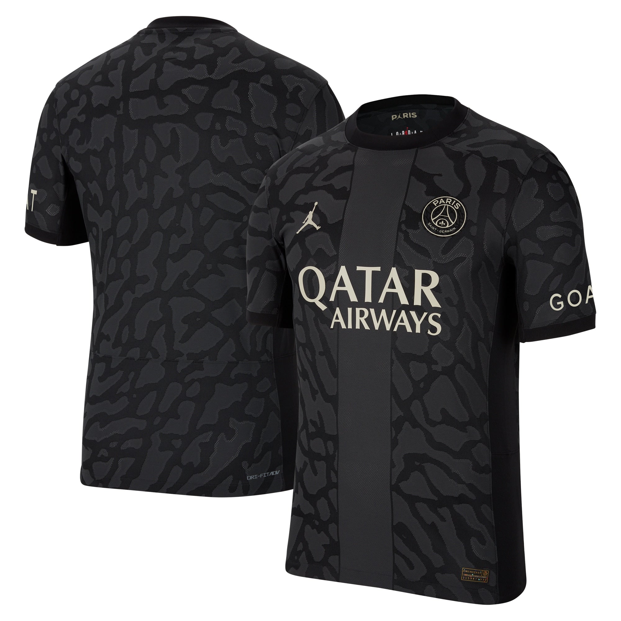 Paris Saint-Germain Jordan Brand 2023/24 Third Match Authentic T-shirt - Anthracite