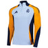Real Madrid adidas 2024/25 AEROREADY Raglan Quarter-Zip Training Top - Light Blue