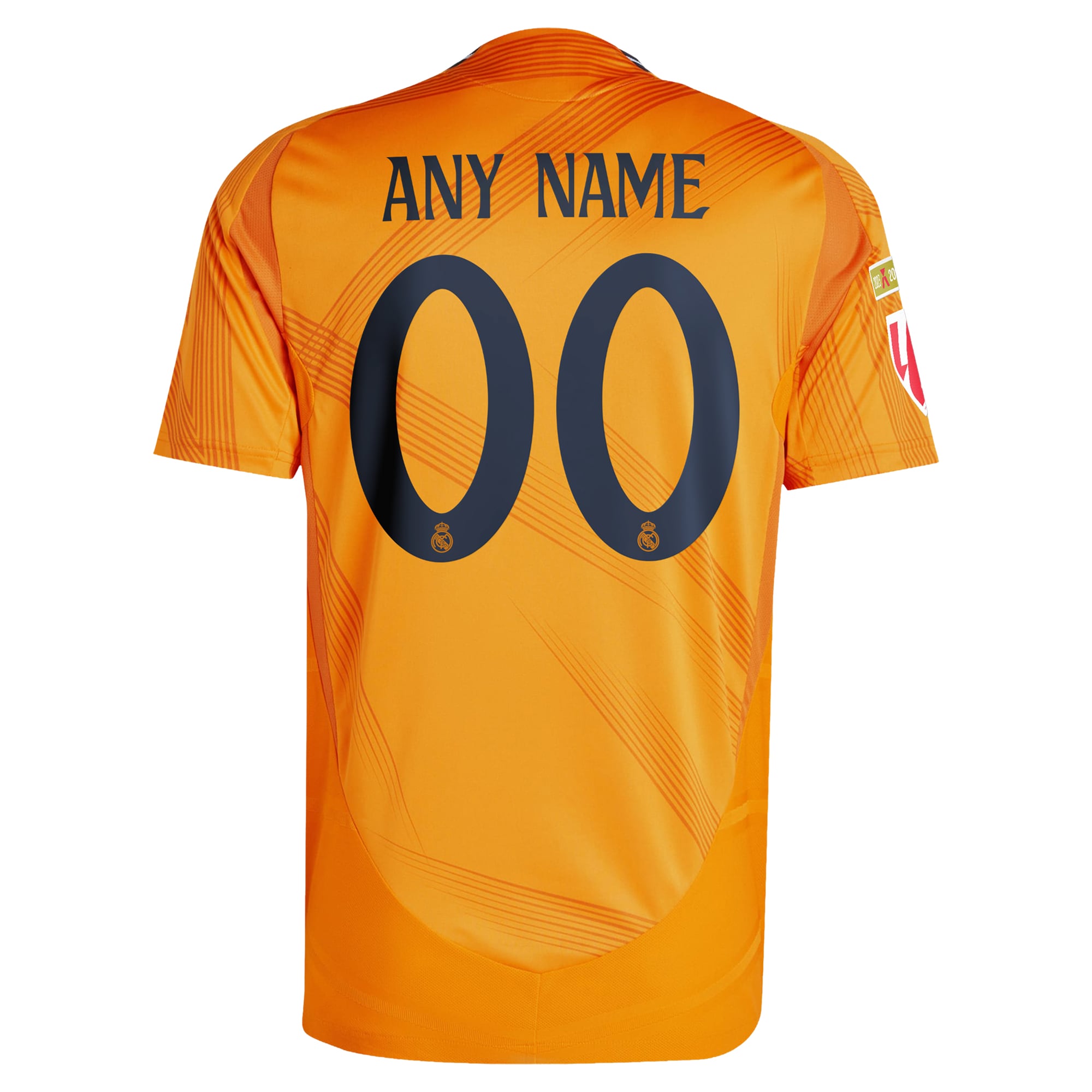 Real Madrid adidas 2024/25 Away Custom Authentic T-shirt - Orange