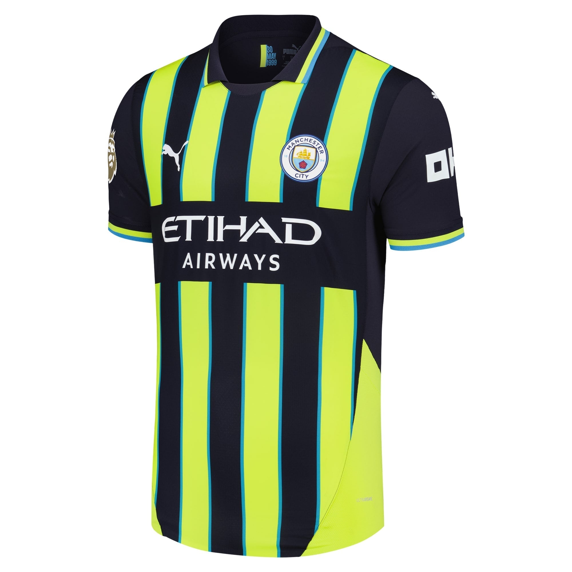 Manchester City Puma 2024/25 Away Custom Authentic T-shirt - Navy