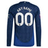 Manchester United adidas 2024/25 Away Long Sleeve Custom Authentic T-shirt - Navy