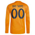 Real Madrid adidas 2024/25 Away Long Sleeve Custom Authentic T-shirt - Orange