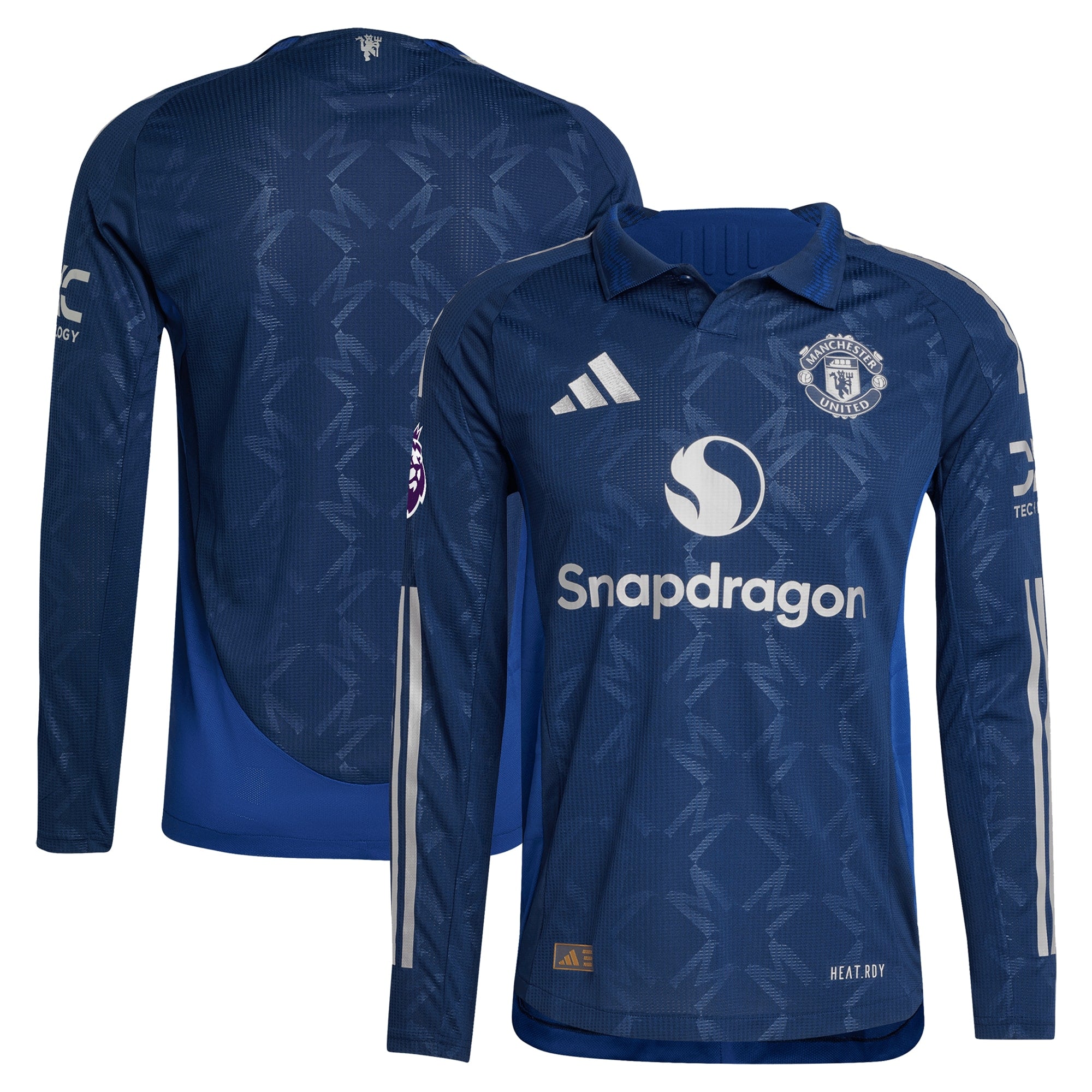 Manchester United adidas 2024/25 Away Long Sleeve Authentic T-shirt - Navy
