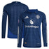 Manchester United adidas 2024/25 Away Long Sleeve Authentic T-shirt - Navy