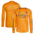 Real Madrid adidas 2024/25 Away Long Sleeve Authentic T-shirt - Orange