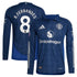 Bruno Fernandes Manchester United adidas 2024/25 Away Long Sleeve Player Authentic T-shirt - Navy