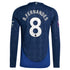 Bruno Fernandes Manchester United adidas 2024/25 Away Long Sleeve Player Authentic T-shirt - Navy