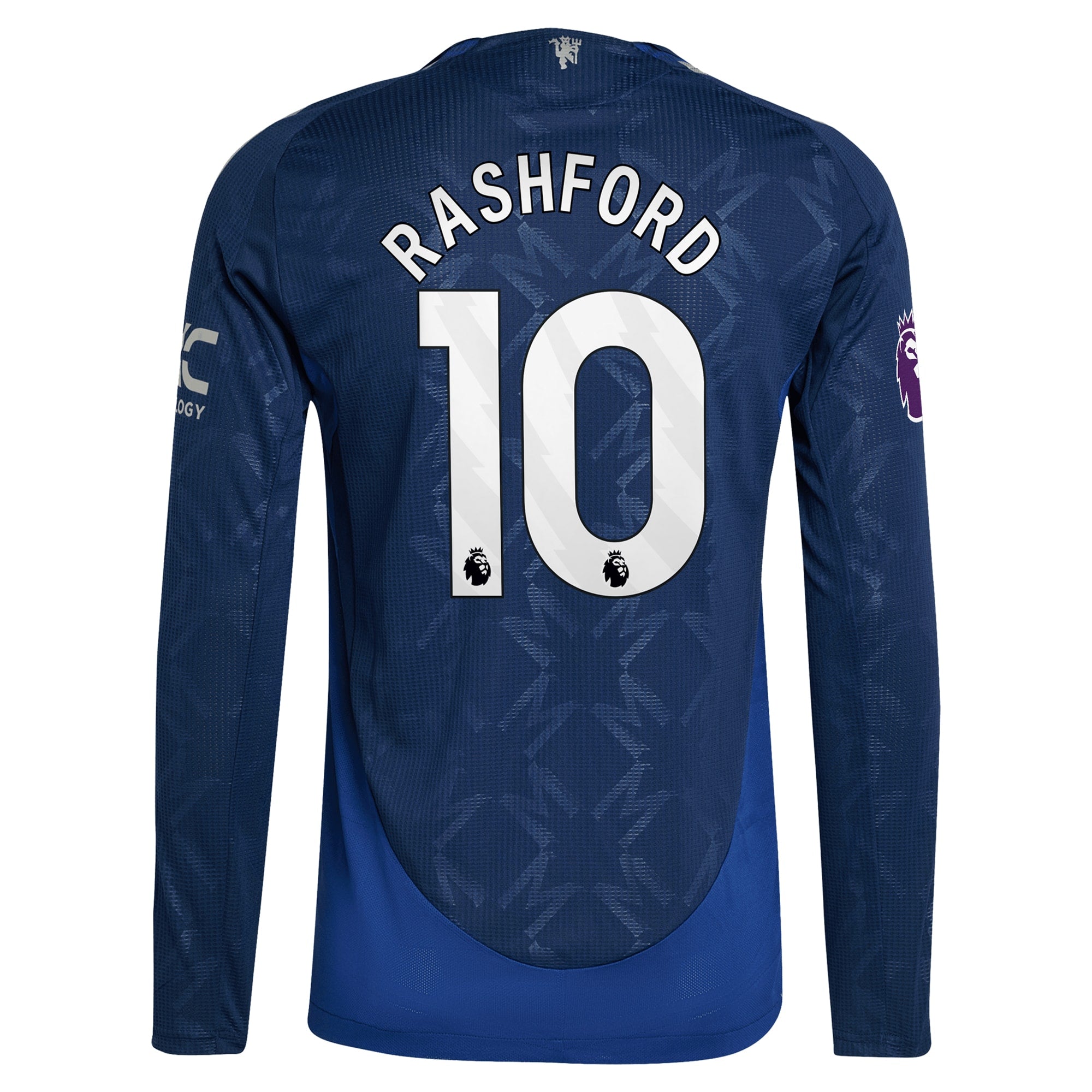 Marcus Rashford Manchester United adidas 2024/25 Away Long Sleeve Player Authentic T-shirt - Navy