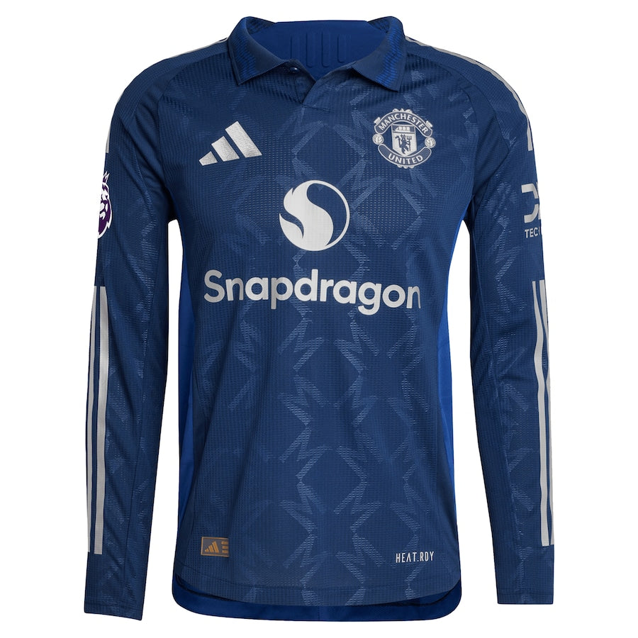 Rasmus Højlund Manchester United adidas 2024/25 Away Long Sleeve Player Authentic T-shirt - Navy