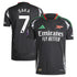 Bukayo Saka Arsenal adidas 2024/25 Away Player Authentic T-shirt - Black
