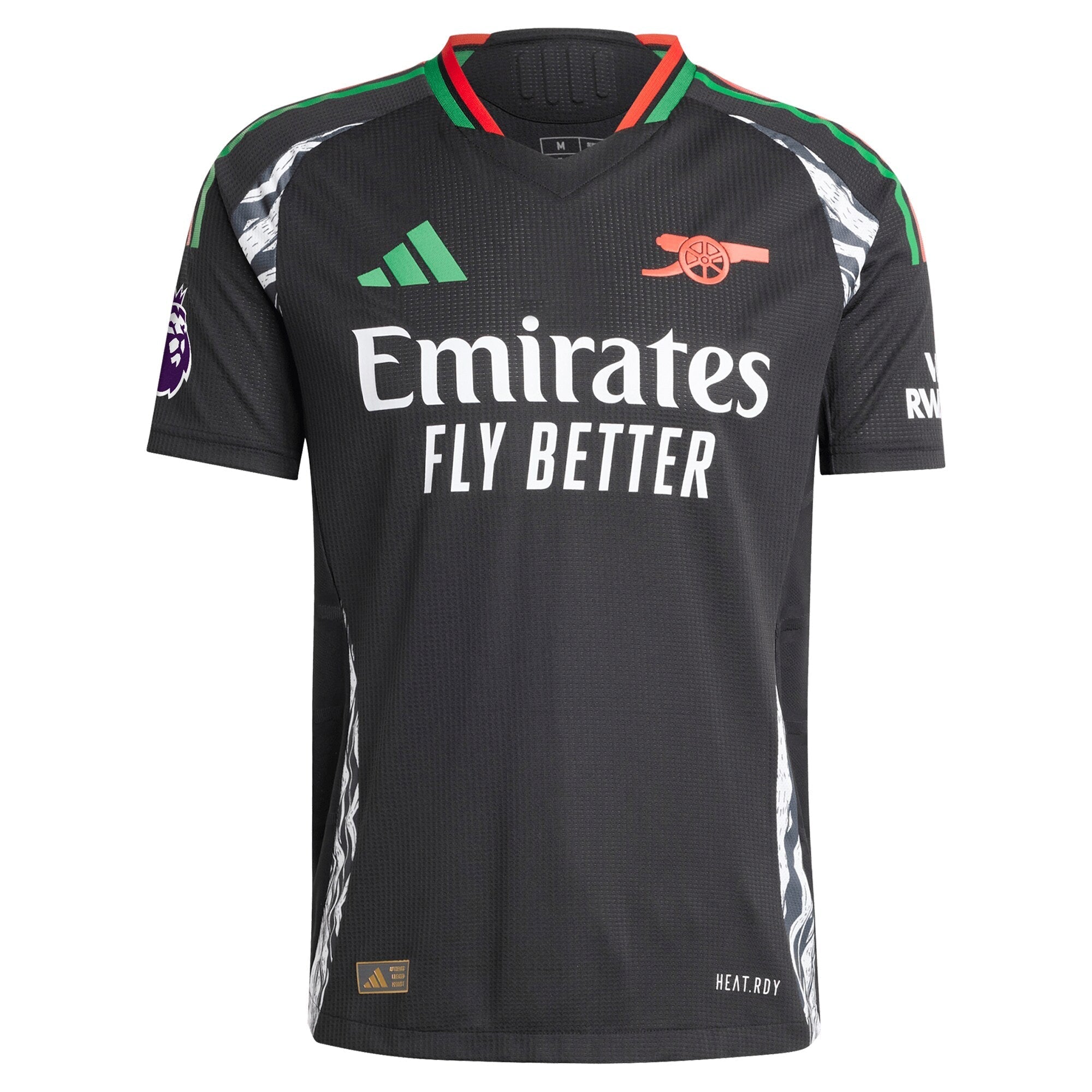 Martin Odegaard Arsenal adidas 2024/25 Away Player Authentic T-shirt - Black