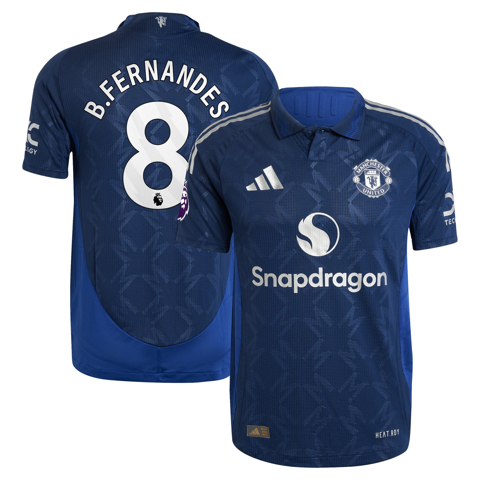 Bruno Fernandes Manchester United adidas 2024/25 Away Player Authentic T-shirt - Navy