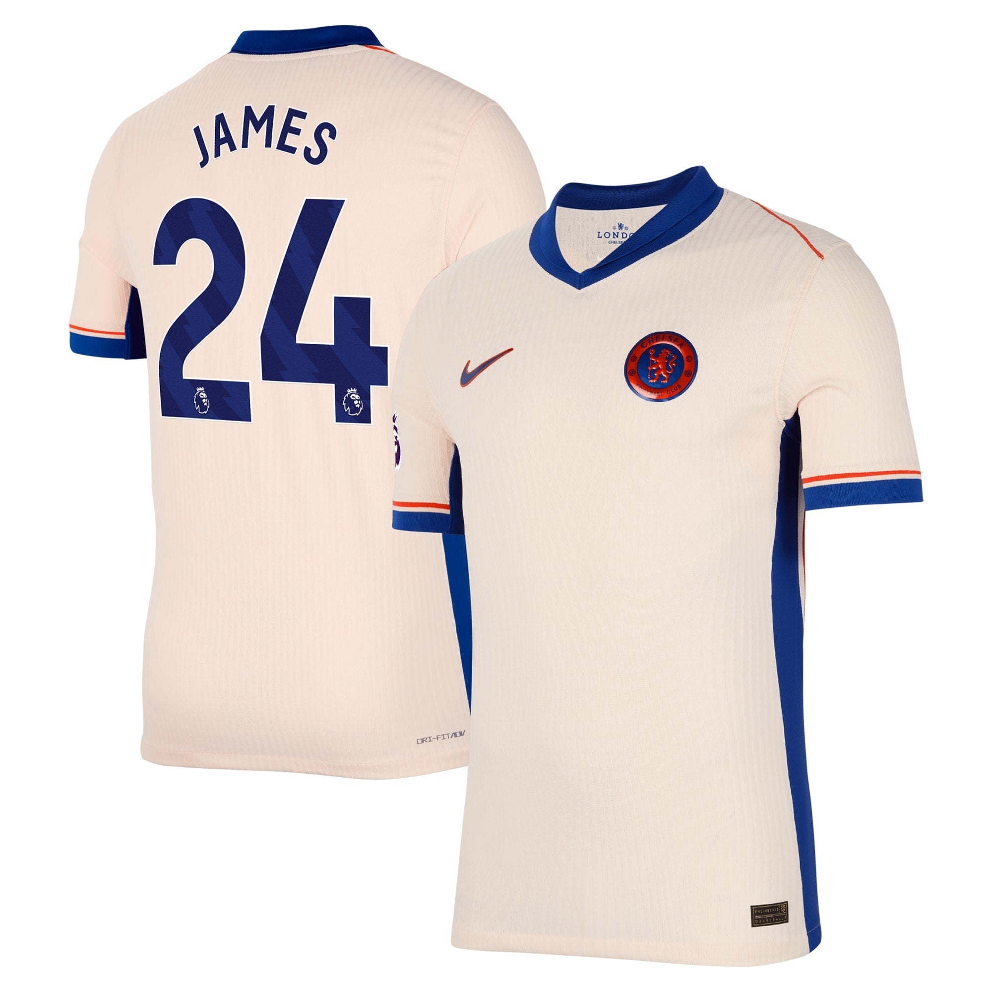 Christopher Nkunku Chelsea Nike 2024/25 Away Player Authentic T-shirt - Orange