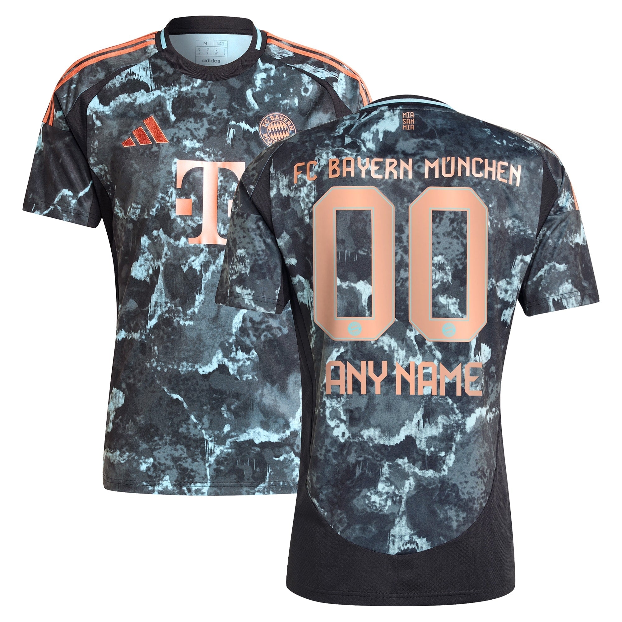 Bayern Munich adidas 2024/25 Away Custom Authentic T-shirt - Black