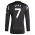Bukayo Saka Arsenal adidas 2024/25 Away Long Sleeve Player Authentic T-shirt - Black