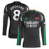 Martin Odegaard Arsenal adidas 2024/25 Away Long Sleeve Player Authentic T-shirt - Black