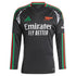 Martin Odegaard Arsenal adidas 2024/25 Away Long Sleeve Player Authentic T-shirt - Black