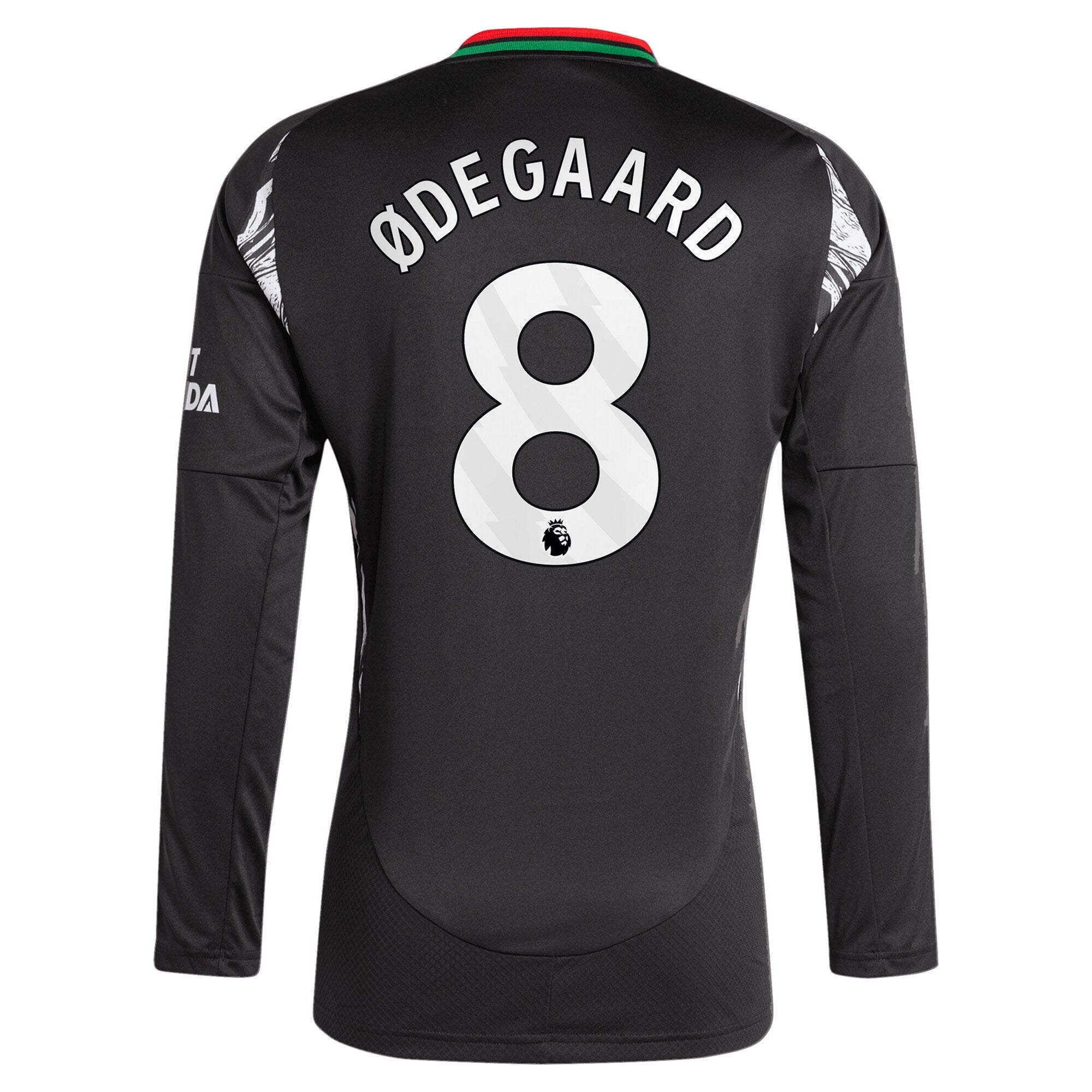 Martin Odegaard Arsenal adidas 2024/25 Away Long Sleeve Player Authentic T-shirt - Black