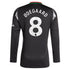 Martin Odegaard Arsenal adidas 2024/25 Away Long Sleeve Player Authentic T-shirt - Black