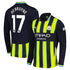 Kevin De Bruyne Manchester City Puma 2024/25 Away Long Sleeve Player Authentic T-shirt - Navy