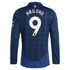 Rasmus Højlund Manchester United adidas 2024/25 Away Long Sleeve Player Authentic T-shirt - Navy