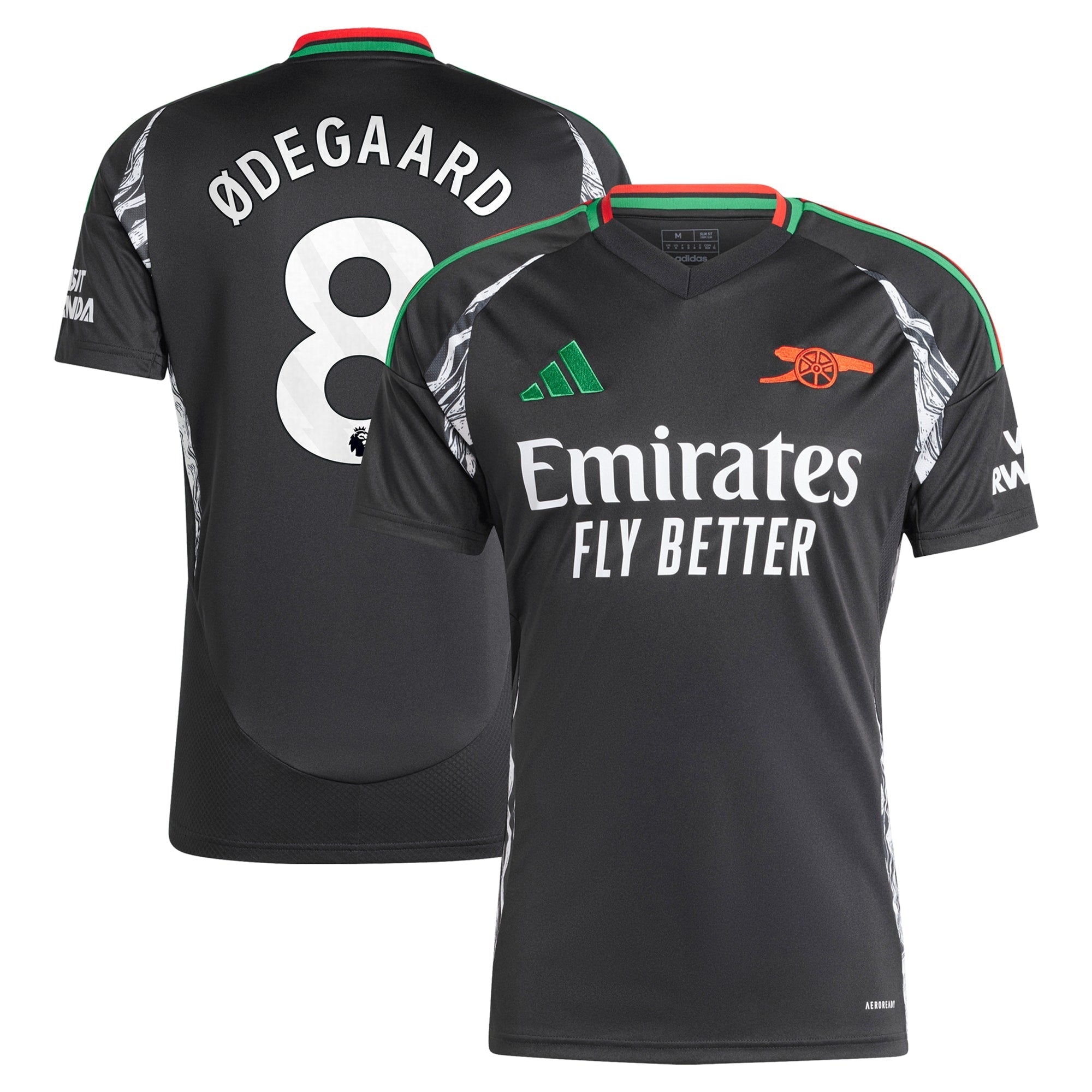 Martin Odegaard Arsenal adidas 2024/25 Away Player Authentic T-shirt - Black