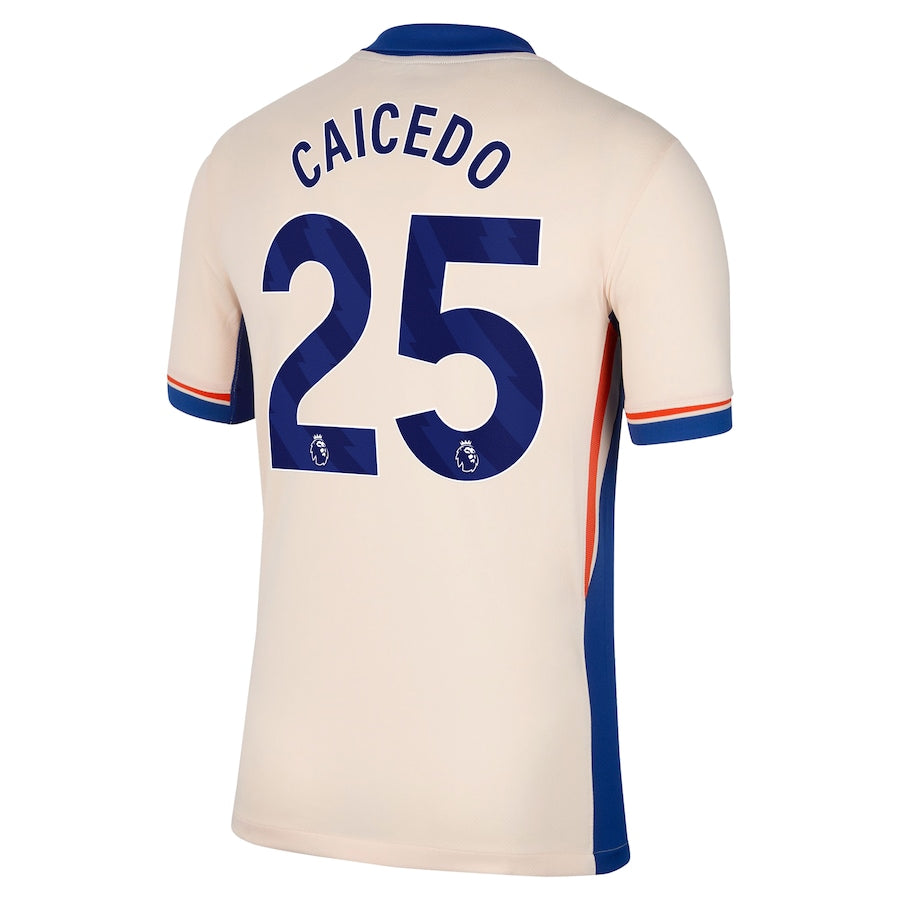 Moisés Caicedo Chelsea Nike 2024/25 Away Player Authentic T-shirt - Orange