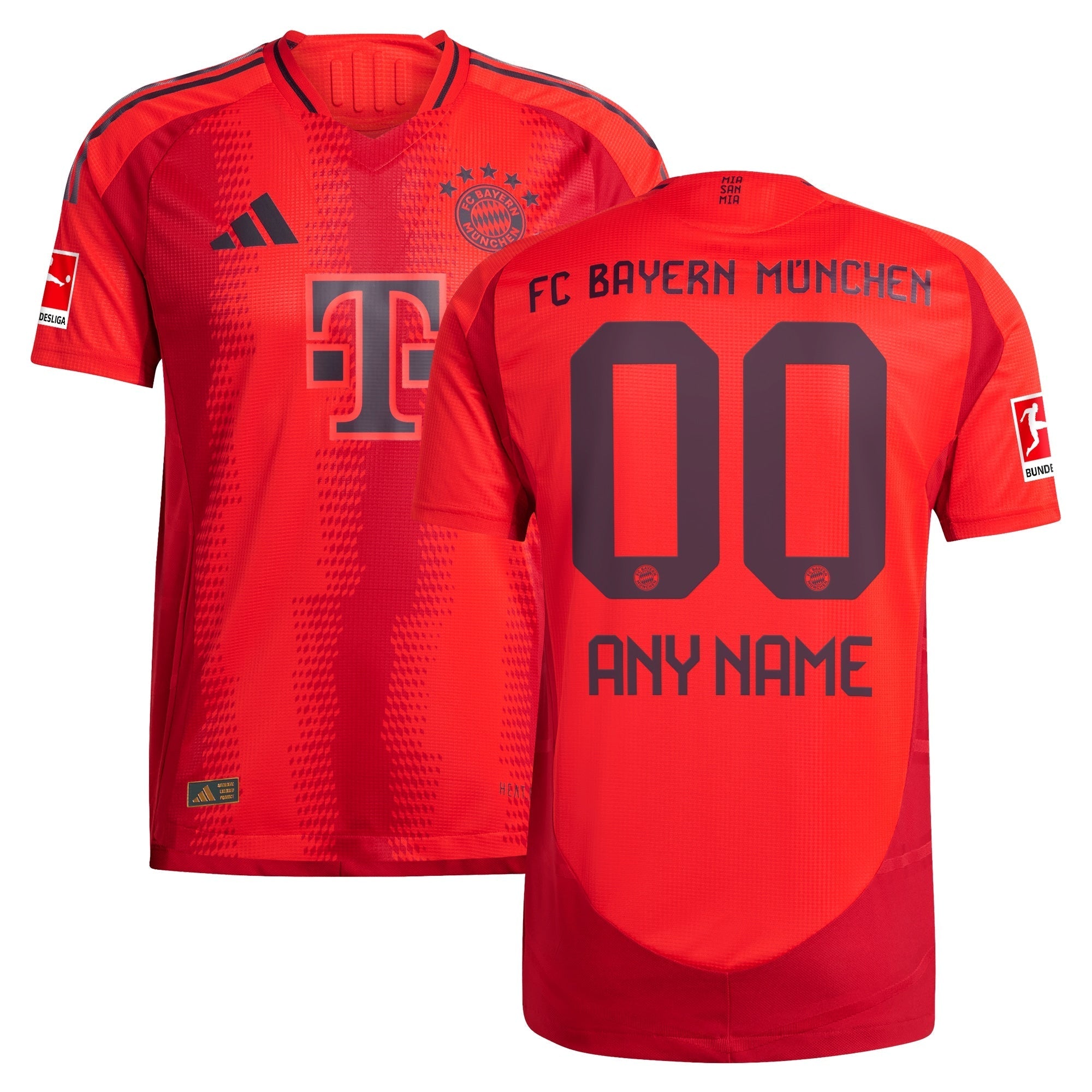 Bayern Munich adidas 2024/25 Home Custom Authentic T-shirt - Red