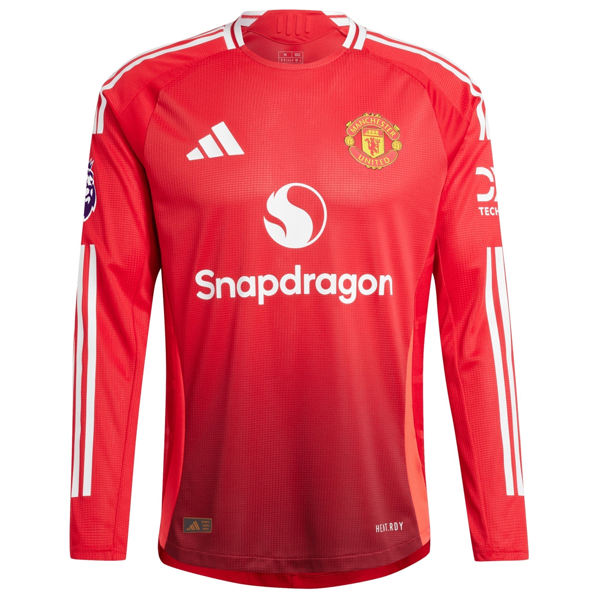 Manchester United adidas 2024/25 Home Custom Long Sleeve Authentic T-shirt - Red