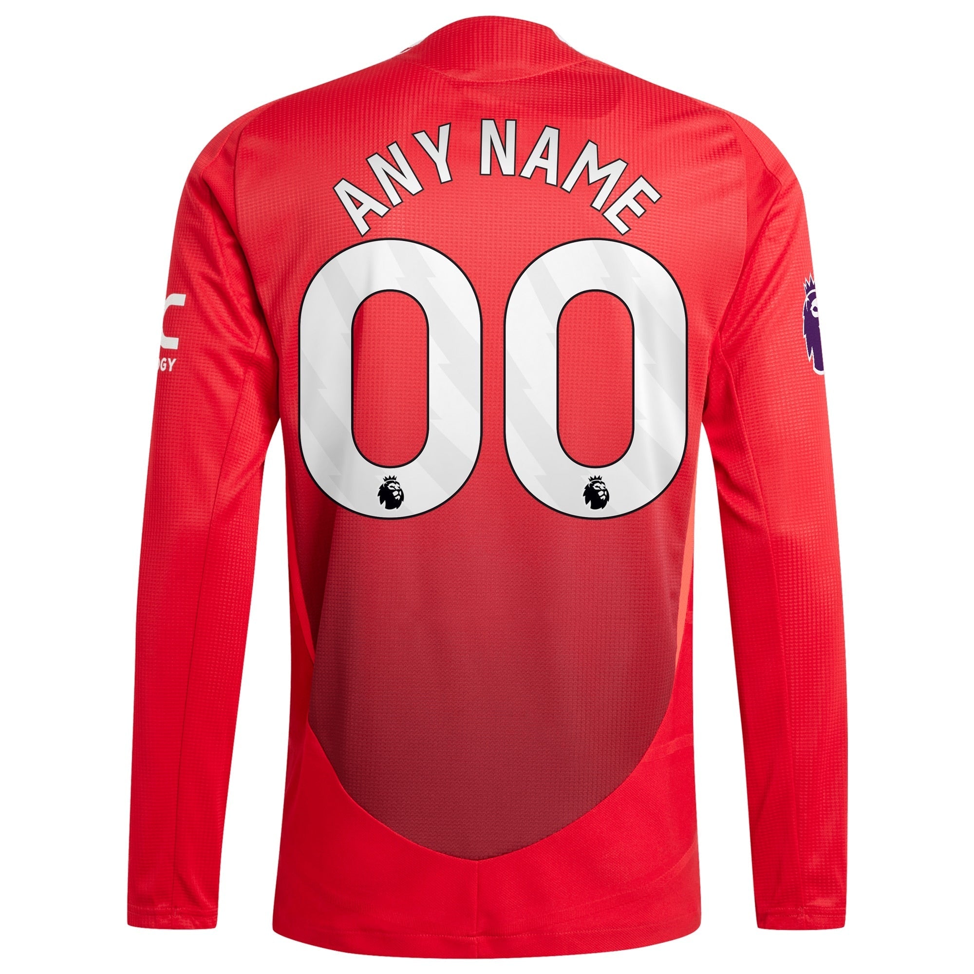 Manchester United adidas 2024/25 Home Custom Long Sleeve Authentic T-shirt - Red