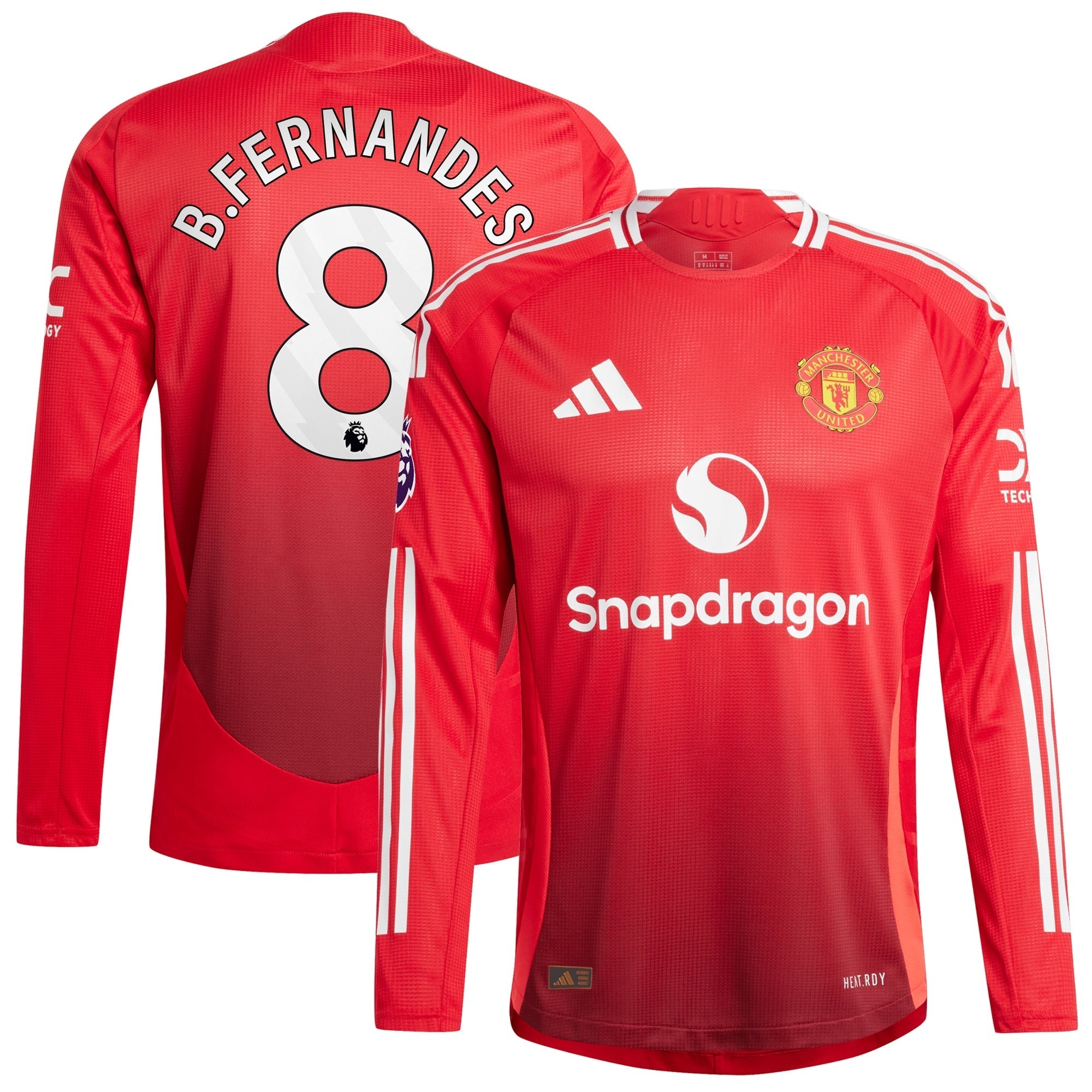 Bruno Fernandes Manchester United 2024/25 Home Long Sleeve Player Authentic T-shirt - Red