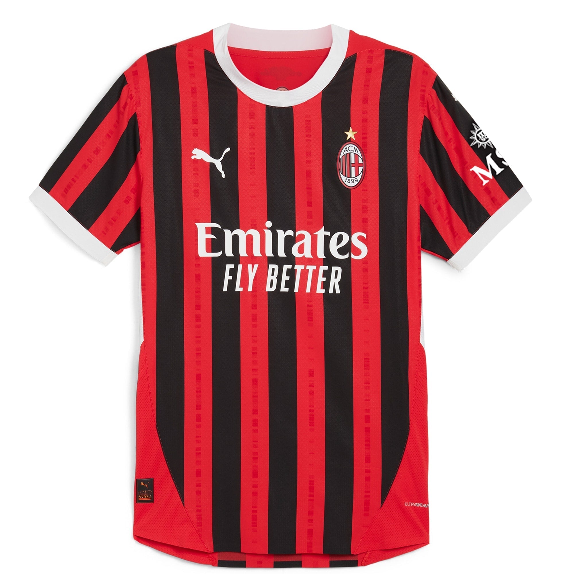 Christian Pulisic AC Milan Puma 2024/25 Home Player Authentic T-shirt - Red
