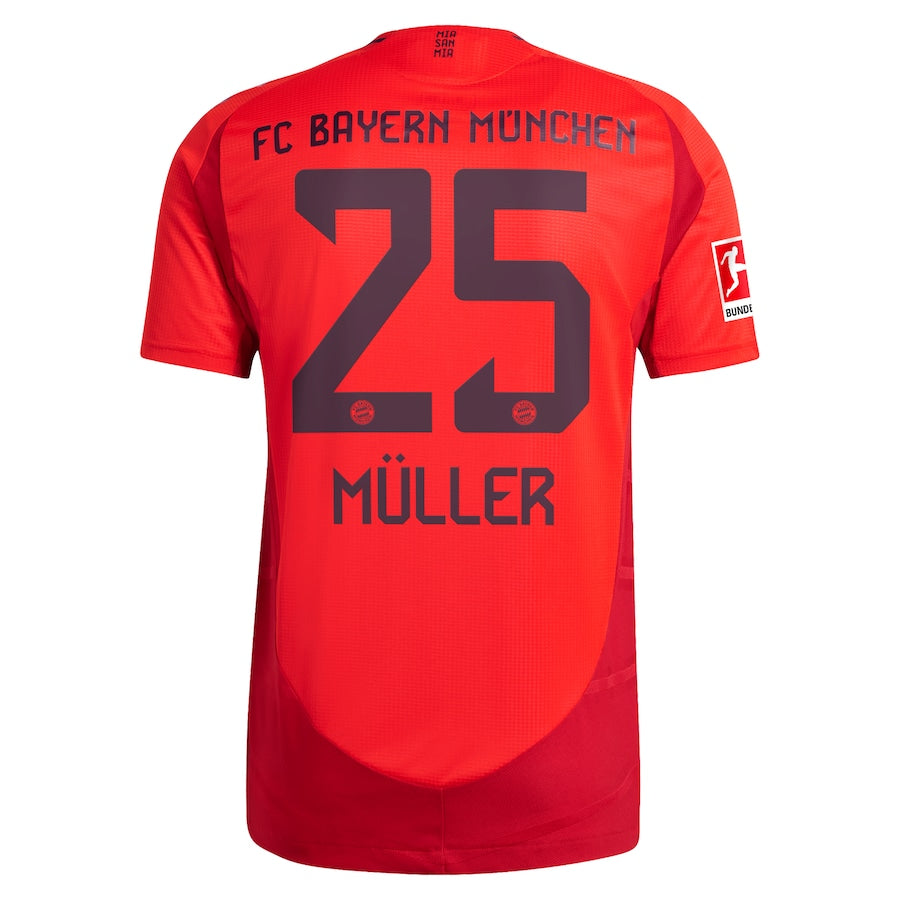 Thomas Müller Bayern Munich adidas 2024/25 Home Player Authentic T-shirt - Red
