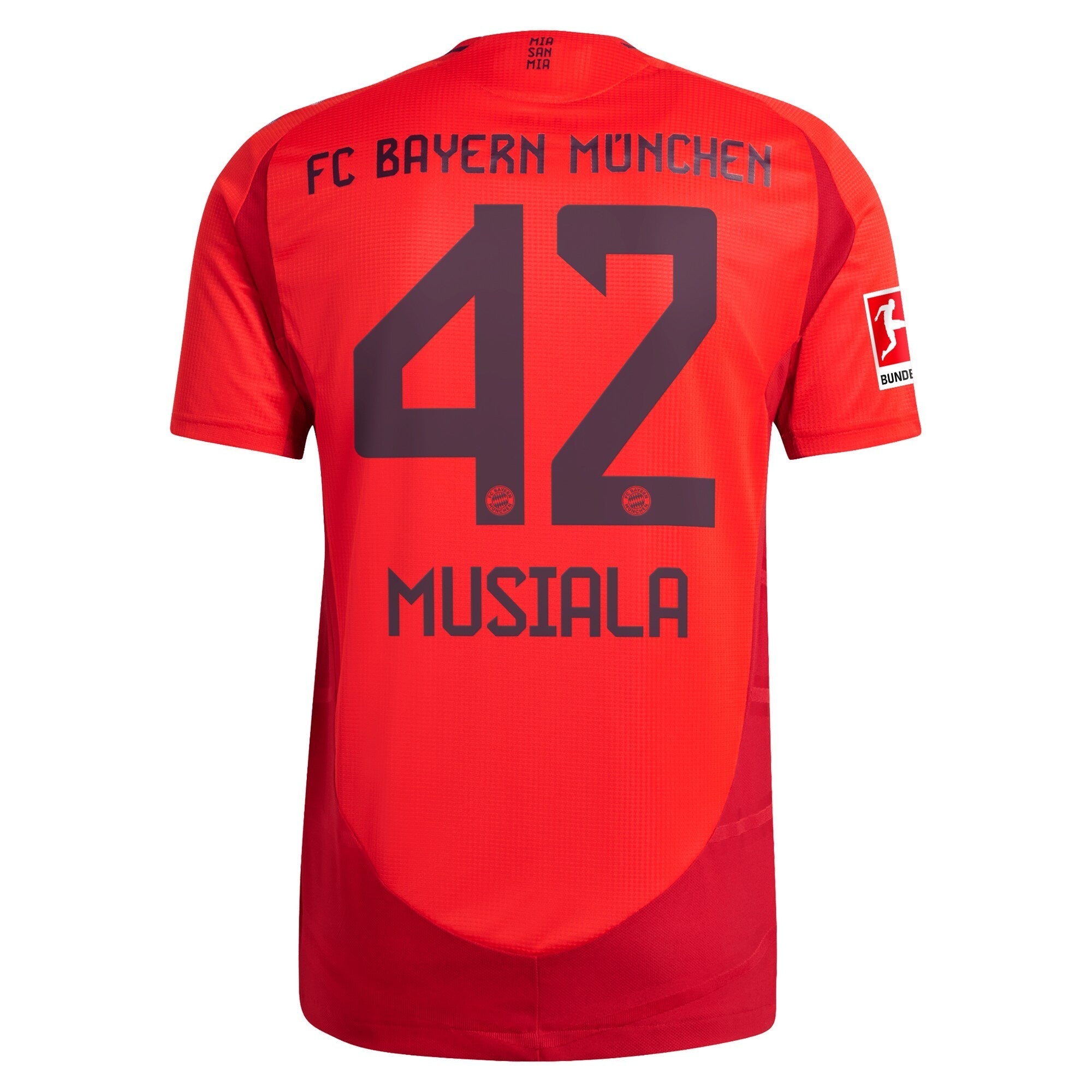 Jamal Musiala Bayern Munich adidas 2024/25 Home Player Authentic T-shirt - Red