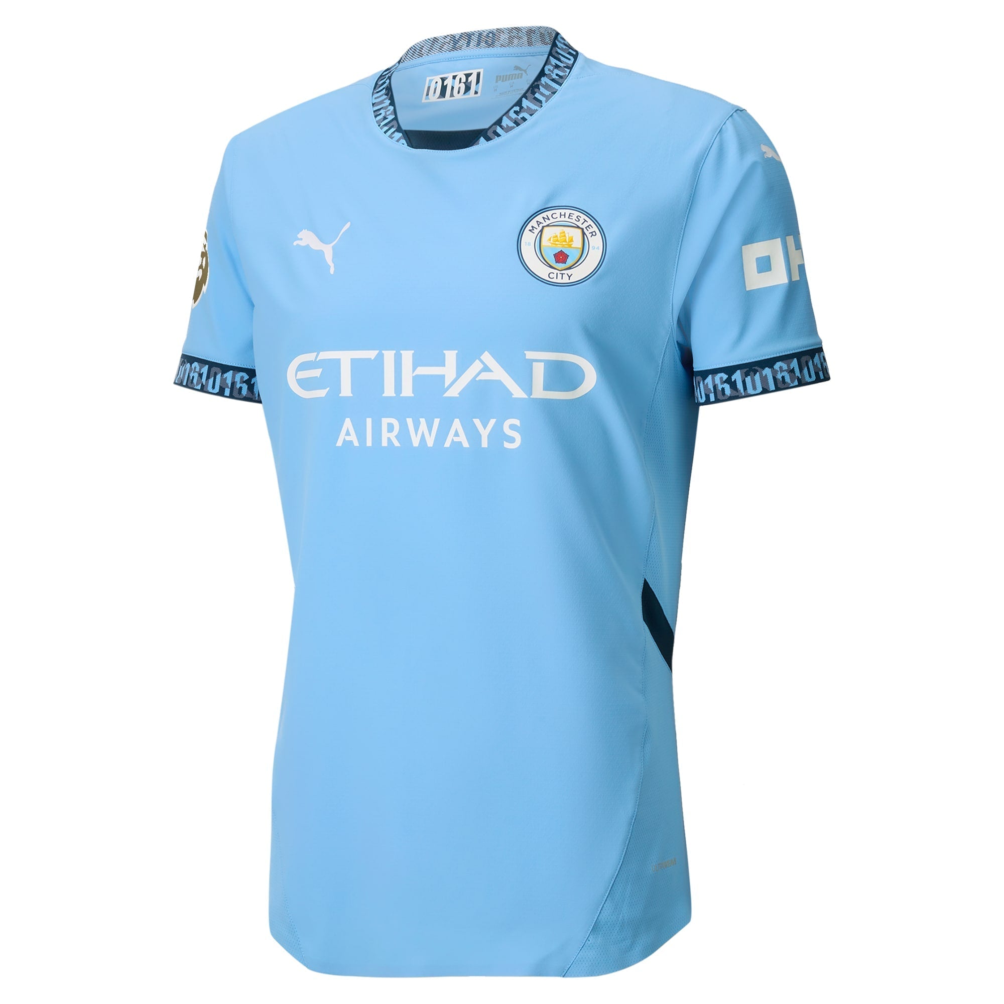 Erling Haaland Manchester City Puma 2024/25 Home Player Authentic T-shirt - Light Blue