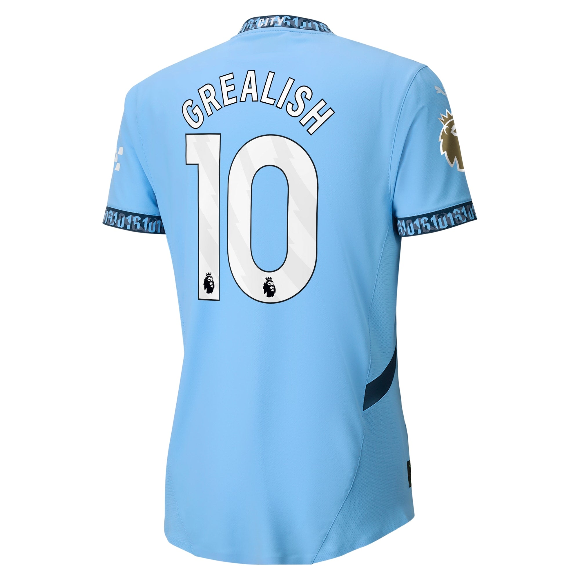 Jack Grealish Manchester City Puma 2024/25 Home Player Authentic T-shirt - Light Blue
