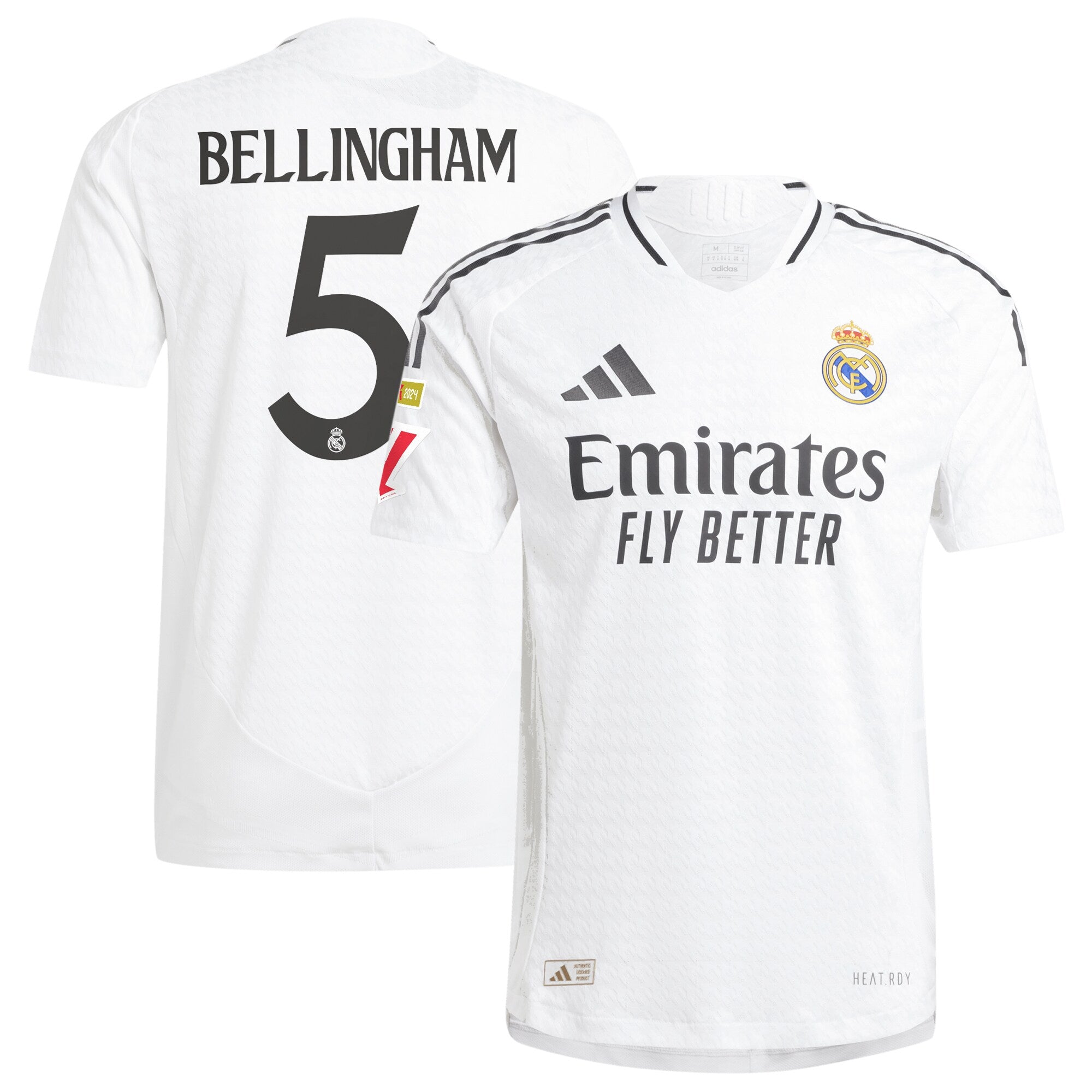 Jude Bellingham Real Madrid adidas 2024/25 Home Player Authentic T-shirt - White