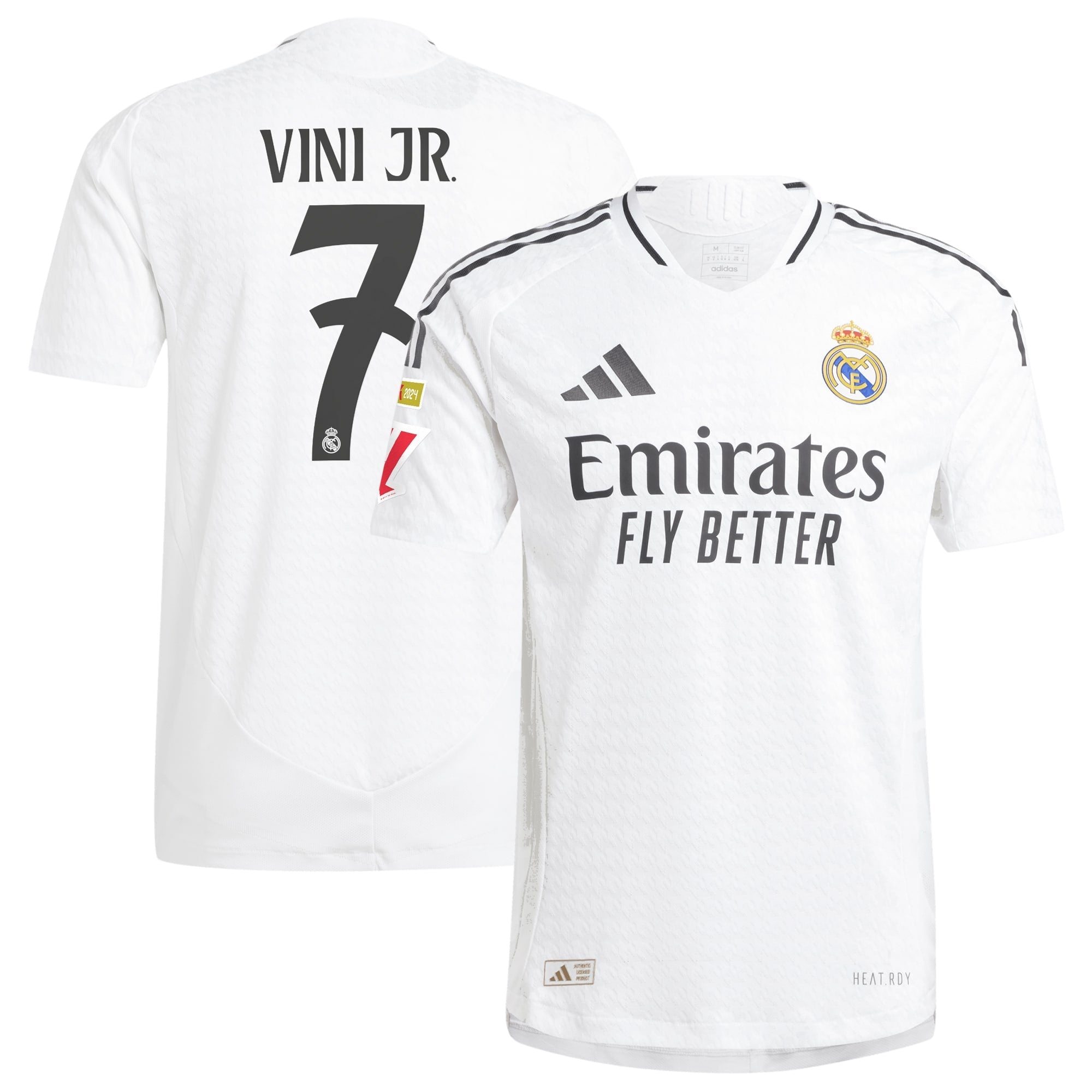 Vini Jr. Real Madrid adidas 2024/25 Home Player Authentic T-shirt - White