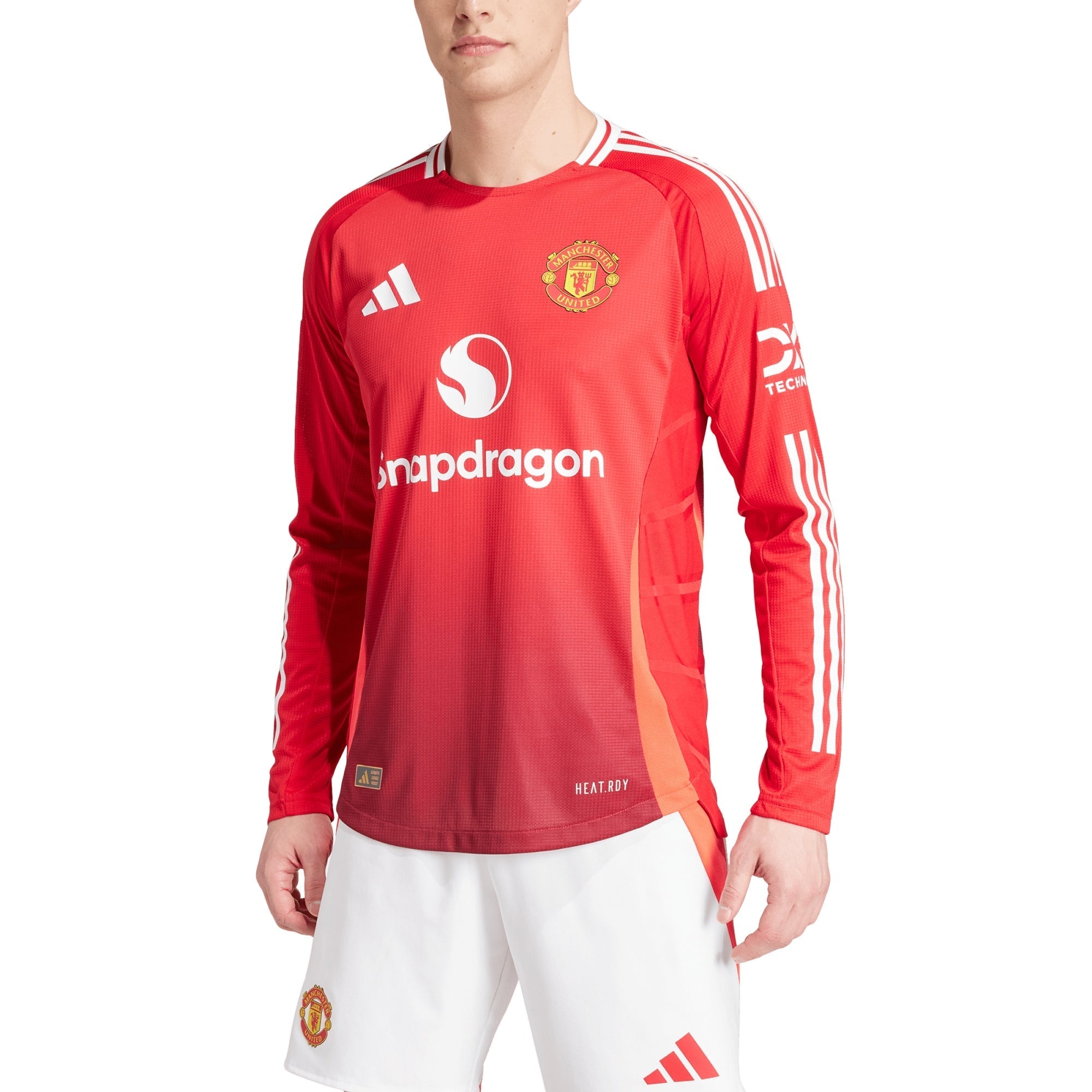 Manchester United adidas 2024/25 Home Long Sleeve Patch Authentic T-shirt - Red