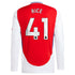Declan Rice Arsenal adidas 2024/25 Home Long Sleeve Player Authentic T-shirt – Red