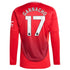 Alejandro Garnacho Manchester United 2024/25 Home Long Sleeve Player Authentic T-shirt - Red