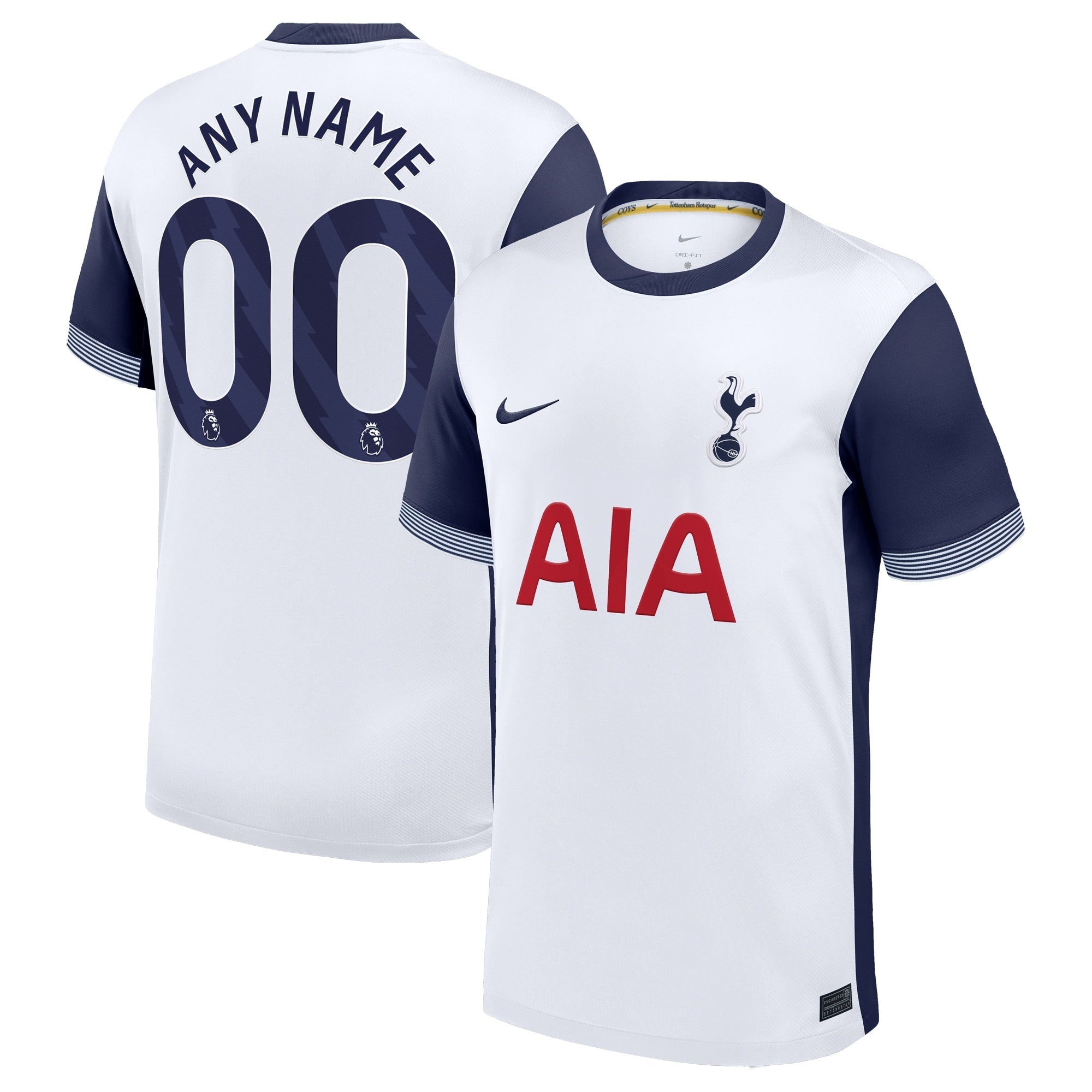 Tottenham Hotspur Nike 2024/25 Home Custom Authentic T-shirt - White