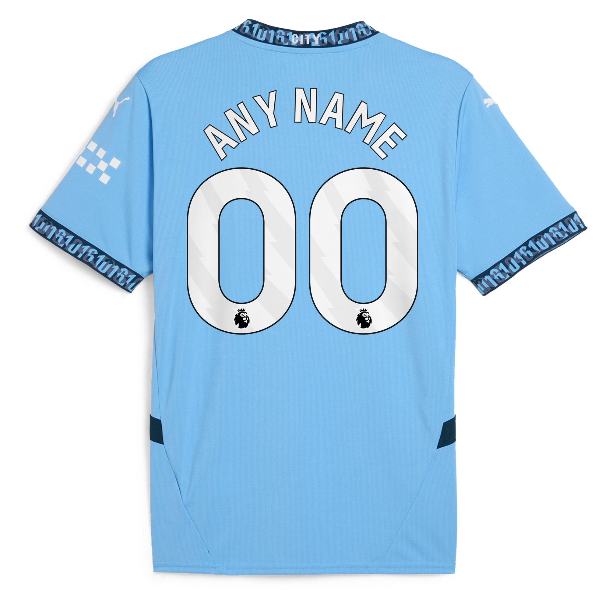 Manchester City Puma 2024/25 Home Custom Authentic T-shirt - Light Blue