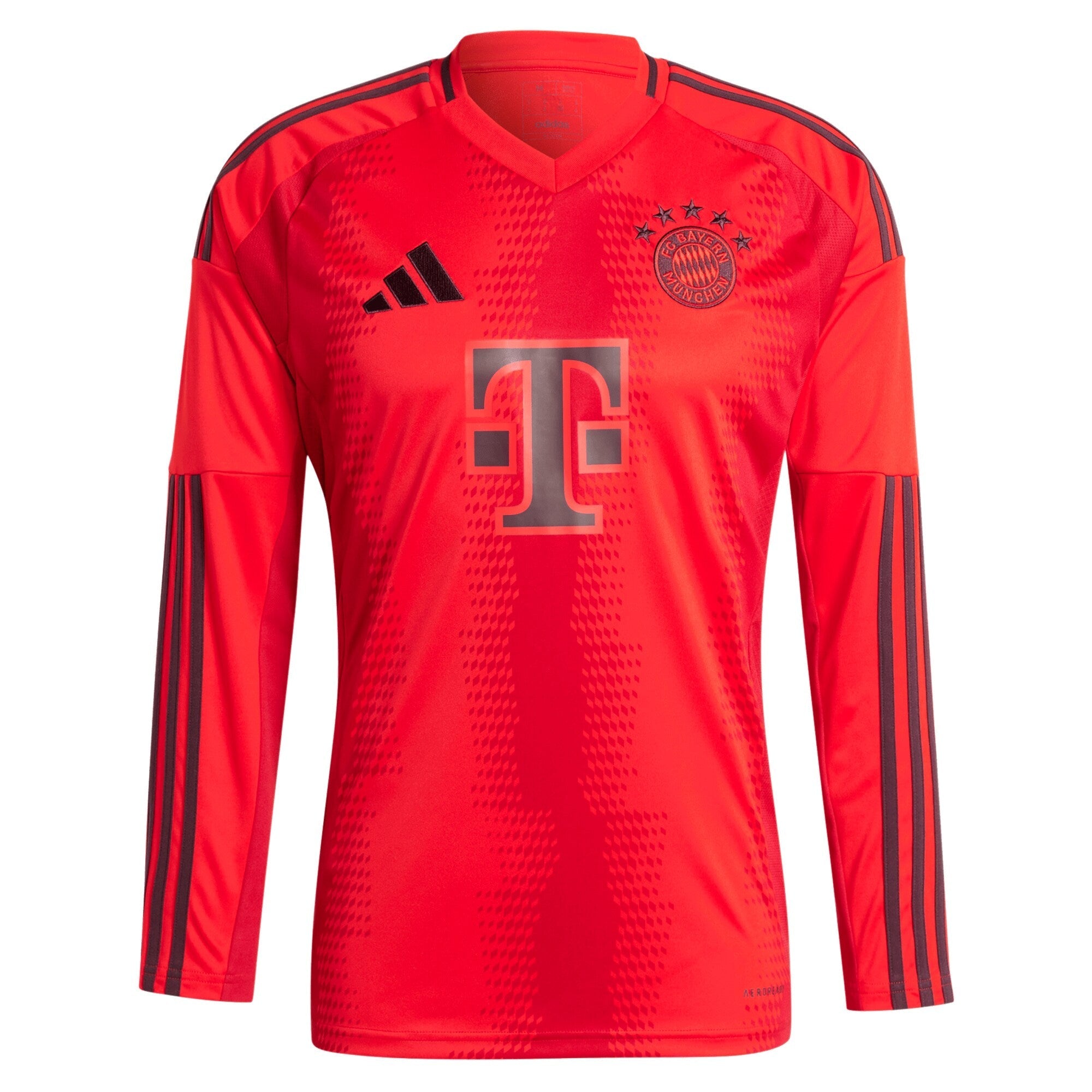 Selected slide 1 of 3Display slide 2 of 3Display slide 3 of 3 Bayern Munich adidas 2024/25 Home Long Sleeve Custom Authentic T-shirt - Red