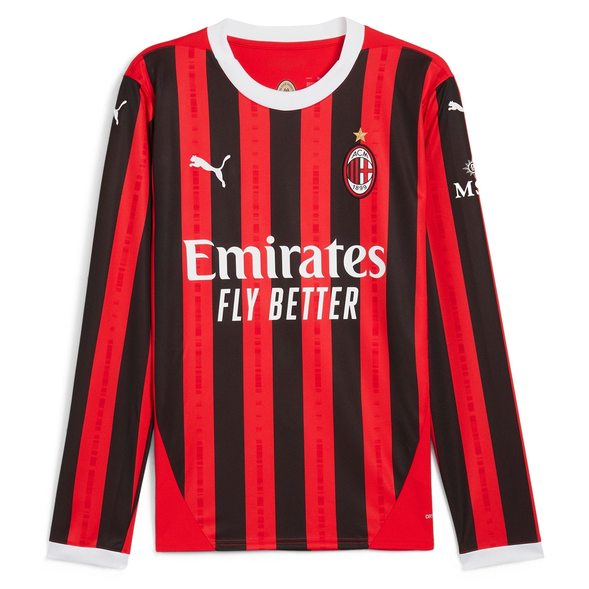 AC Milan Puma 2024/25 Home Long Sleeve Authentic T-shirt - Red